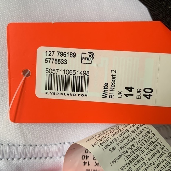 WHITE BANDAGE PLUNGE BIKINI top only Molded Cups push up Bikini top. - Picture 5 of 12